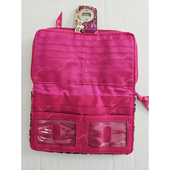 Vera Bradley Very Berry Zip Around Quilted Floral Wallet Twist Lock Retired HTF - Picture 3 of 15